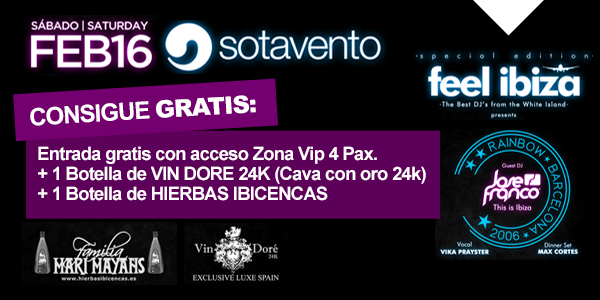 Feel Ibiza Sala Vip Sotavento Barcelona - Jose Franco
